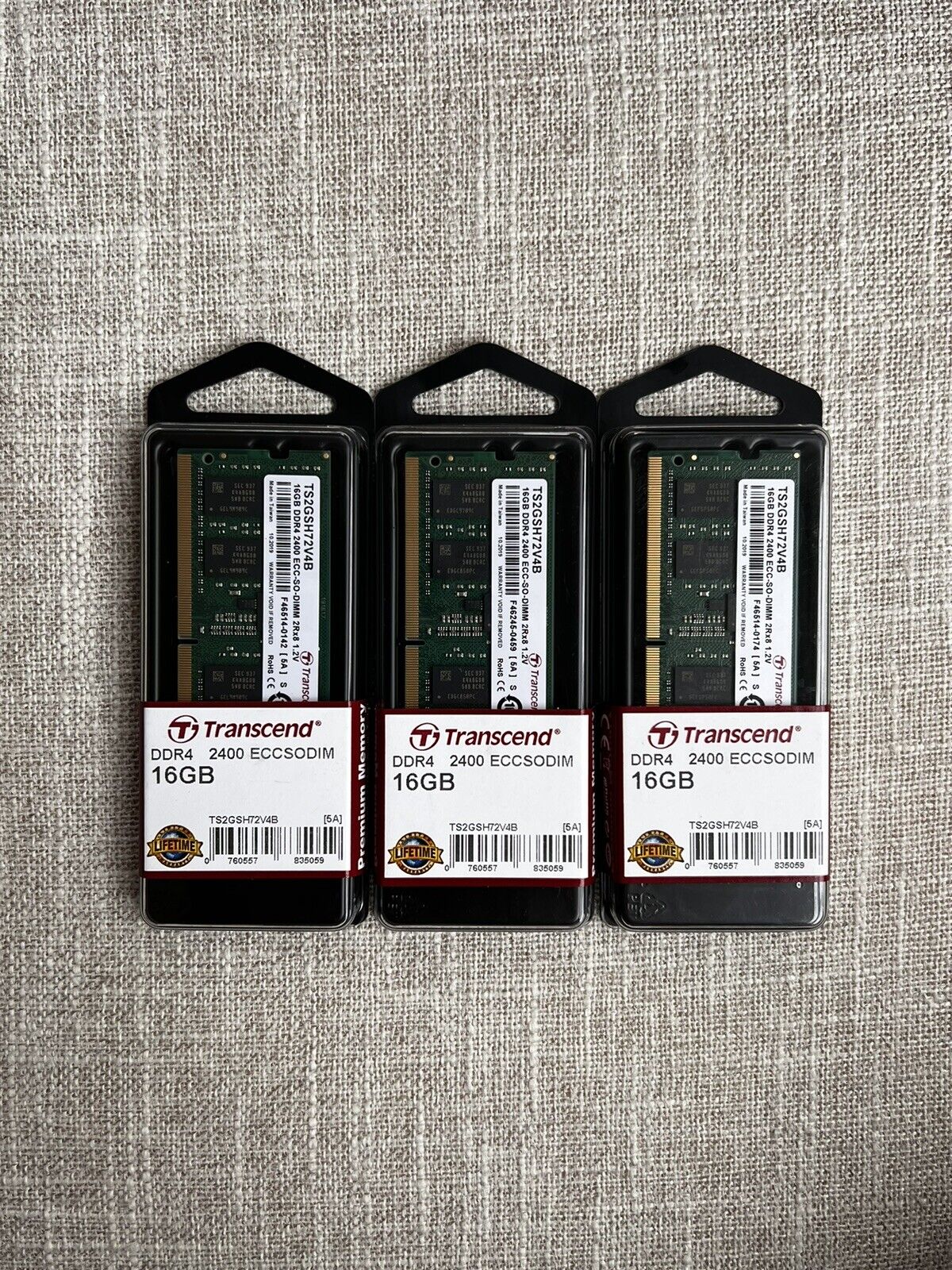 TRANSCEND TS2GSH72V4B 16GB DDR4 2400 ECC-SO-DIMM 2Rx8 1.2V