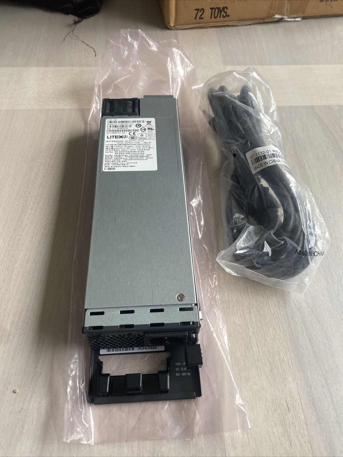 New Cisco LiteOn PA-1711-1-LF 715W Switching Power Supply Unit And Cord