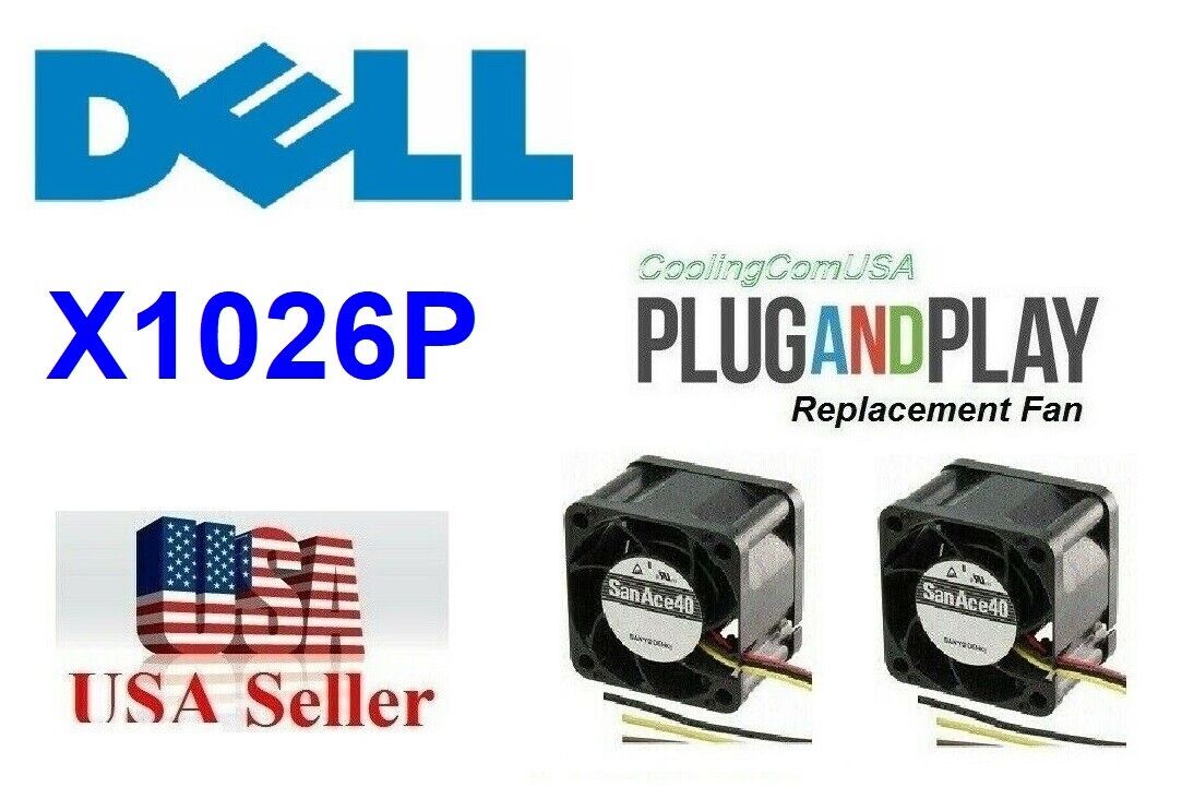 Pack of 2x New replacement fans for Dell X1026P Smart Managed Switch