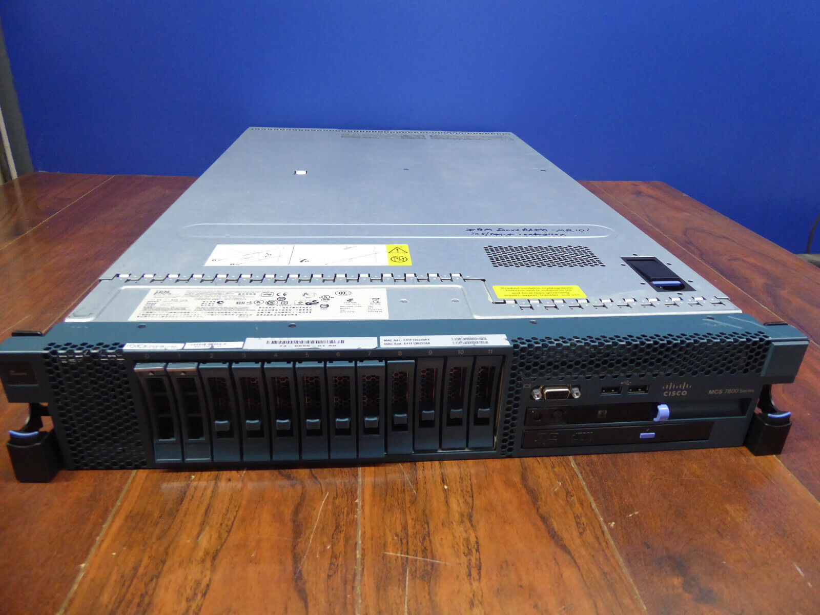      IBM x3650 CISCO MCS 7800 2U SERVER XEON 2.0GHz 4GB 2x 300GB RAID 1 7947-PAR