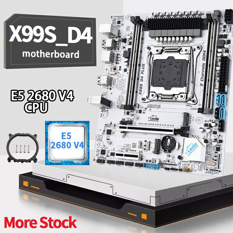JINGSHA X99S-D4 Motherboard Set With XEON 2680 V4 Support 4* DDR4 ECC REG Memory