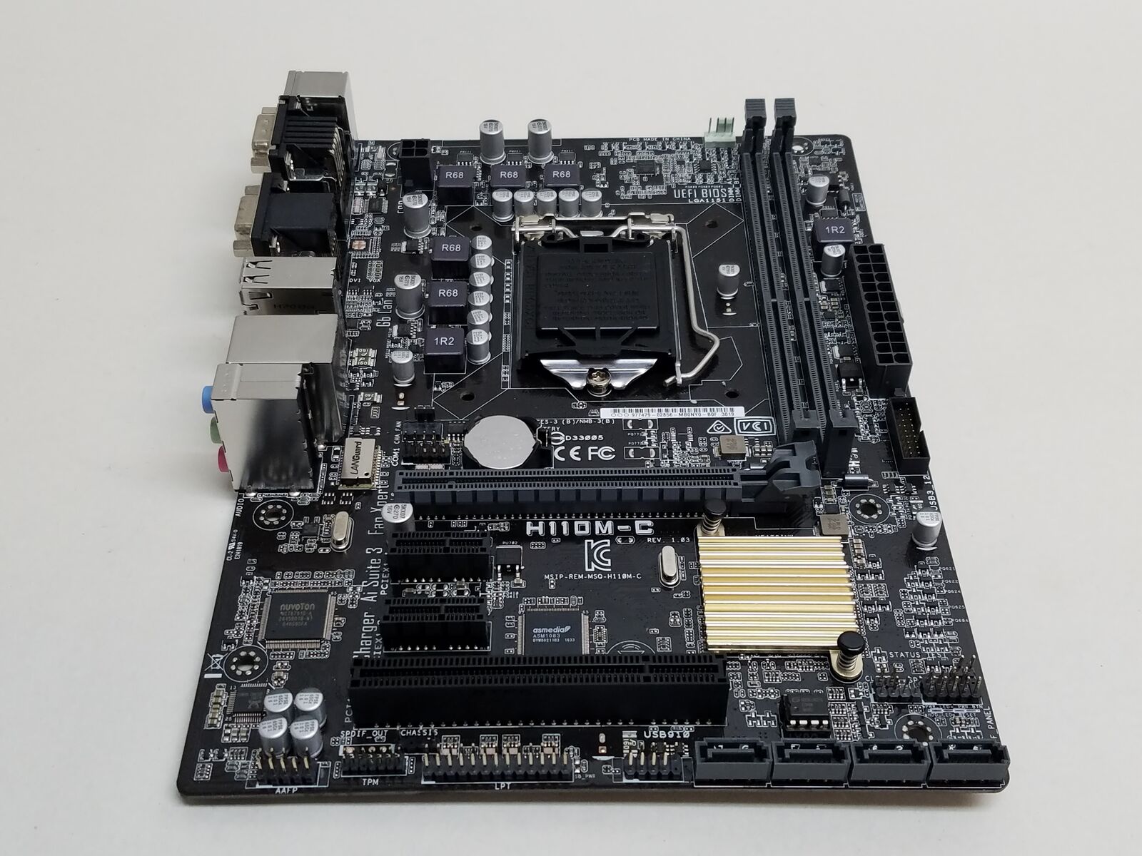 Asus H110M-C LGA 1151 DDR4 SDRAM Desktop Motherboard w/ I/O shield