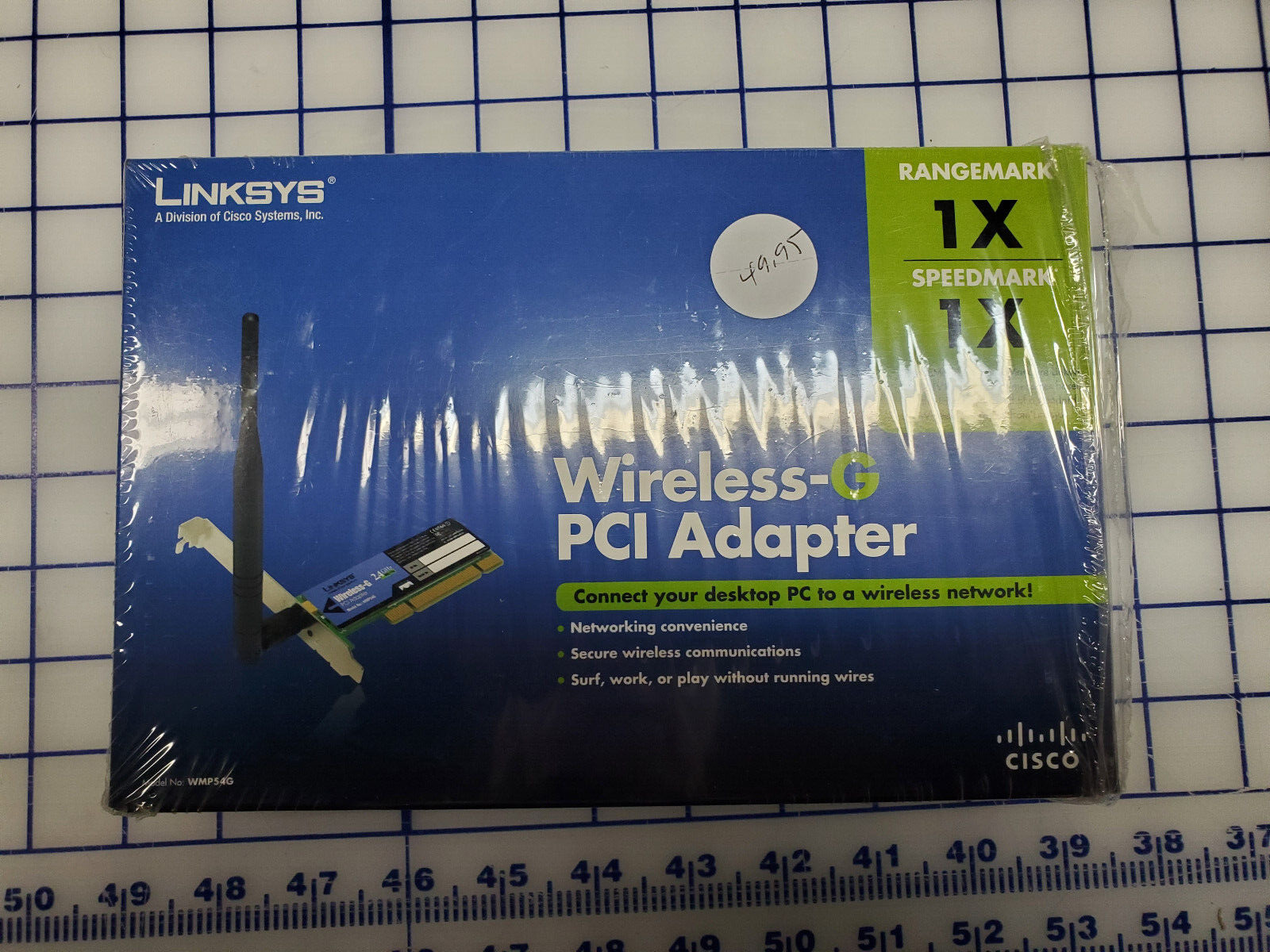 Linksys Wireless-G PCI Adapter Desktop Wi-Fi Card 2.4GHz Network 54Mbps WMP54G