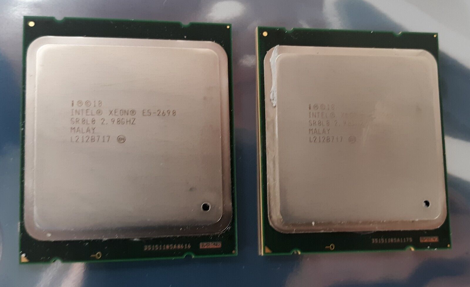 Pair of Intel Xeon E5-2690 SR0L0 2.90GHz 8core 20MB Server Processor