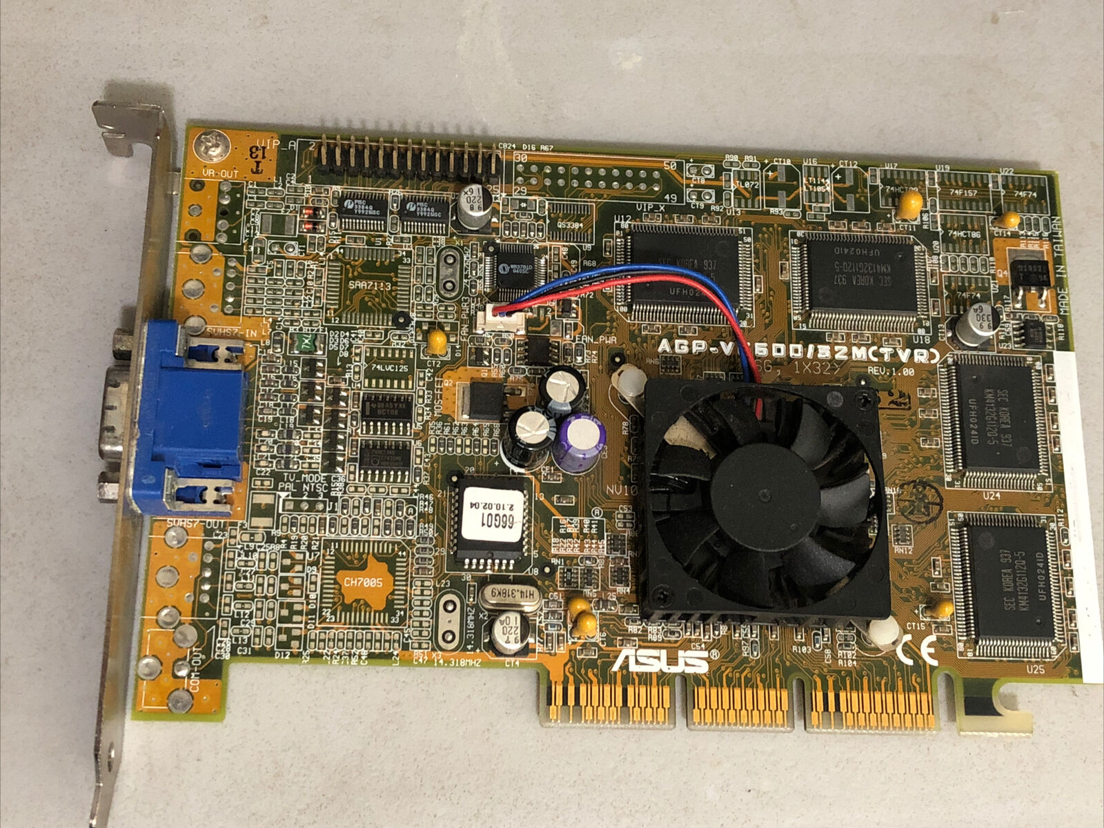 ASUS V6600 GeForce 256 32MB AGP RARE VINTAGE Graphics Card