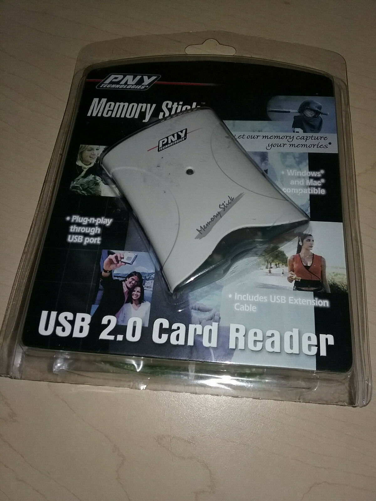  PNY MEMORY STICK SINGLE SLOT with USB 2. Card/Plug & Play Compatible Window-Mac