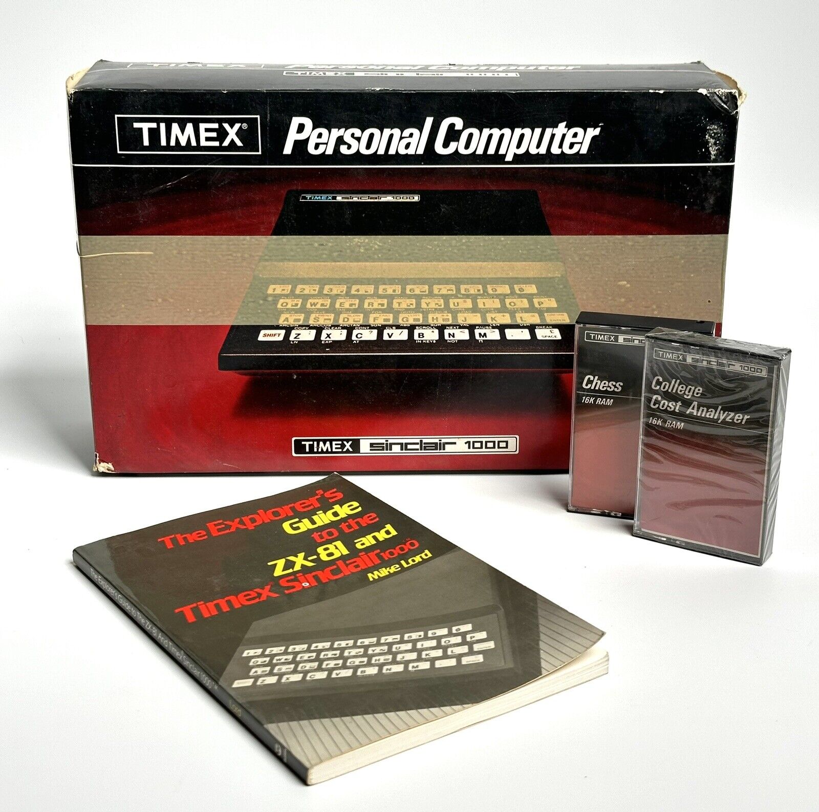 Vintage TIMEX SINCLAIR 1000 PERSONAL COMPUTER Untested Original Box BUNDLE