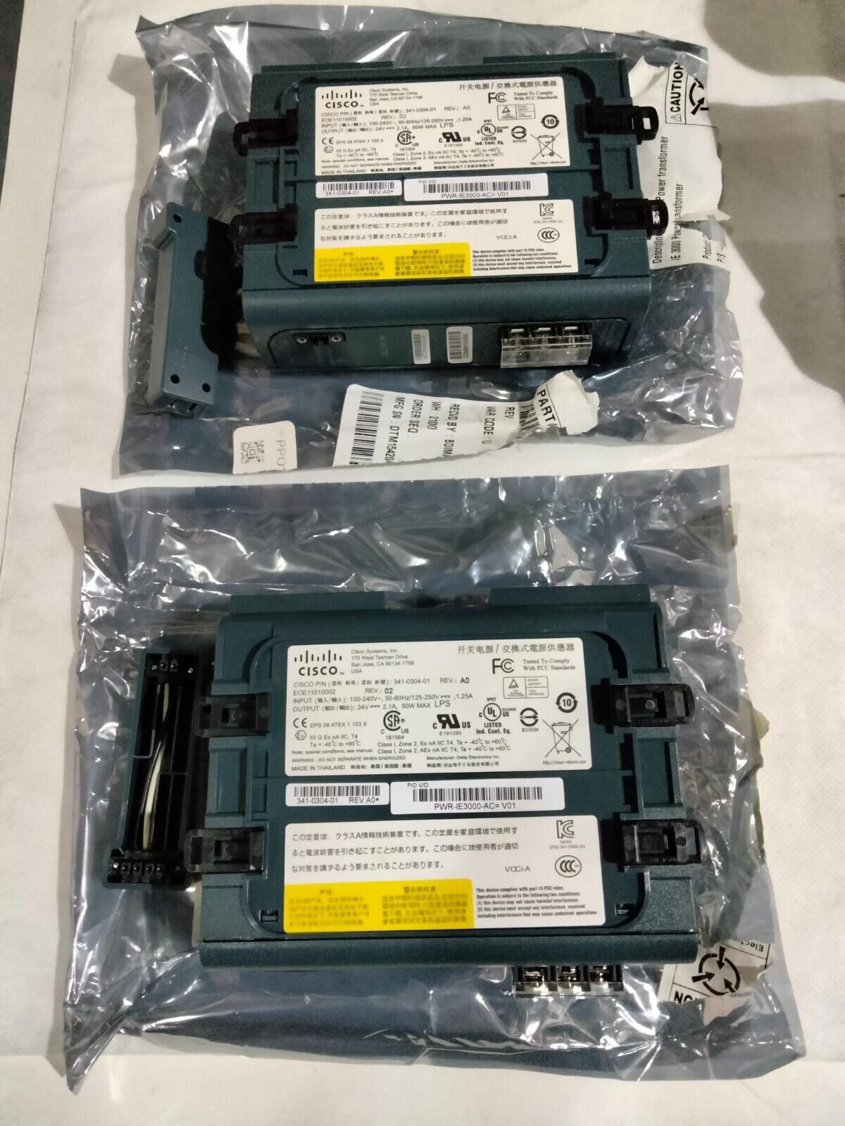 PAIR OF Cisco PWR-IE3000-AC Expansion Power Modules 341-0304-01