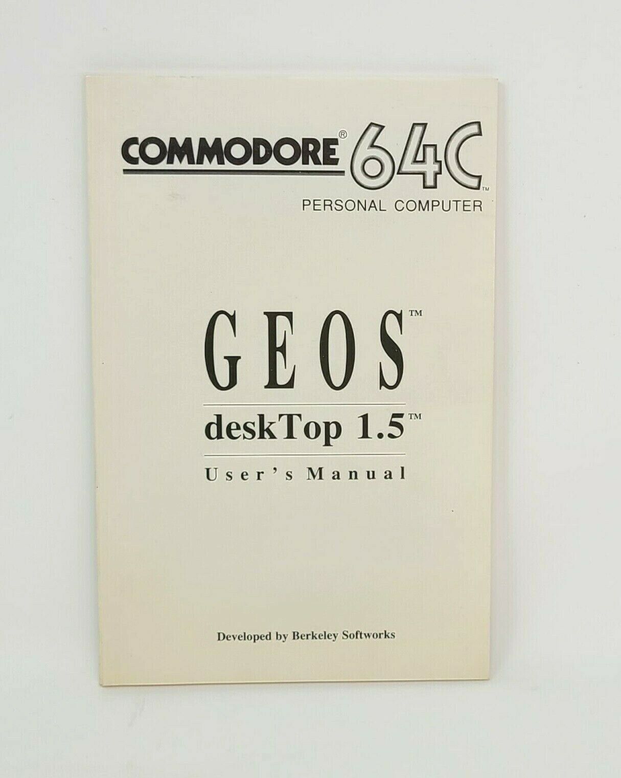 Commodore 64C GEOS deskTop 1.5 User\'s Manual 1988 Berkeley Softworks C128