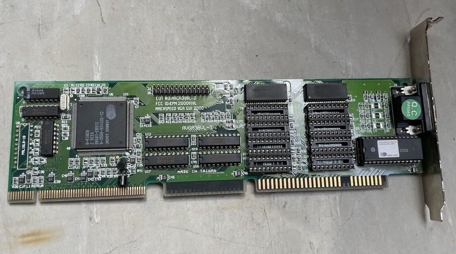 MACHSPEED VGA GUI 2000 AVGA3BVL Cirrus Logic ISA 1993 Vintage Computer