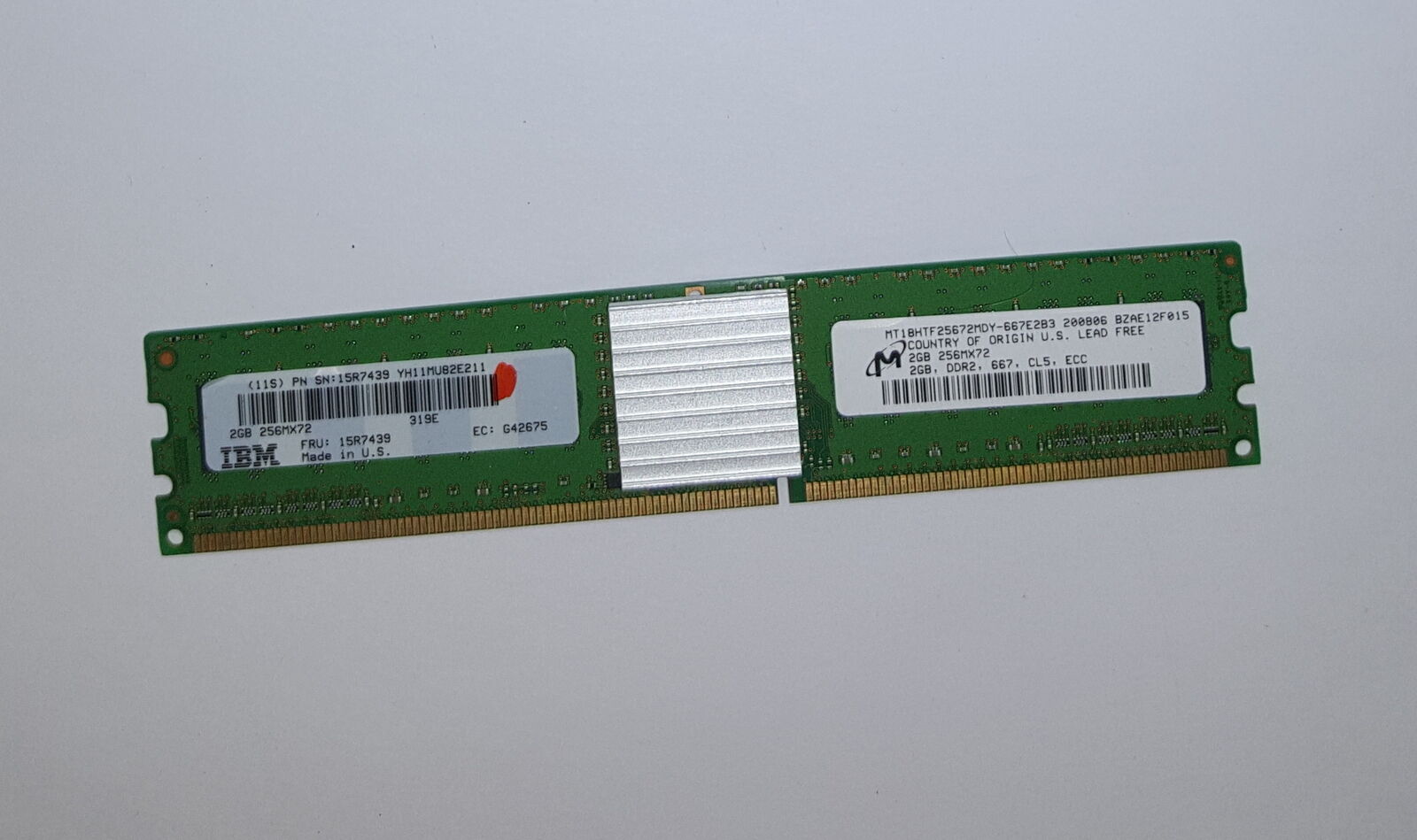 IBM Micron 2GB  DDR2 667MHZ Power6 Server RAM Memory  15R7439 @@@