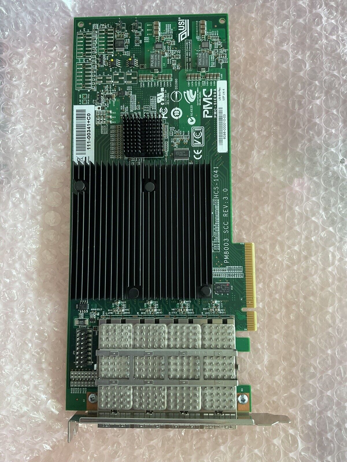 NetApp 111-00341+C0 SAS 4-Port QSFP Controller PMC Sierra PM8003 REV 3.0 Tax Inv