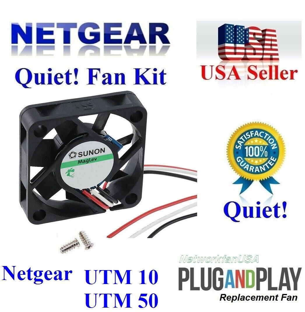 Quiet Fan for Netgear ProSecure UTM5 UTM10 UTM25 UTM50 UTM150