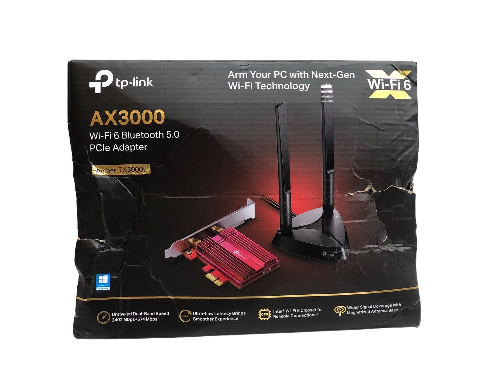 TP-Link WiFi 6 AX3000 PCIe WiFi Card (Archer TX3000E) Up to 2400Mbps Bluetooth