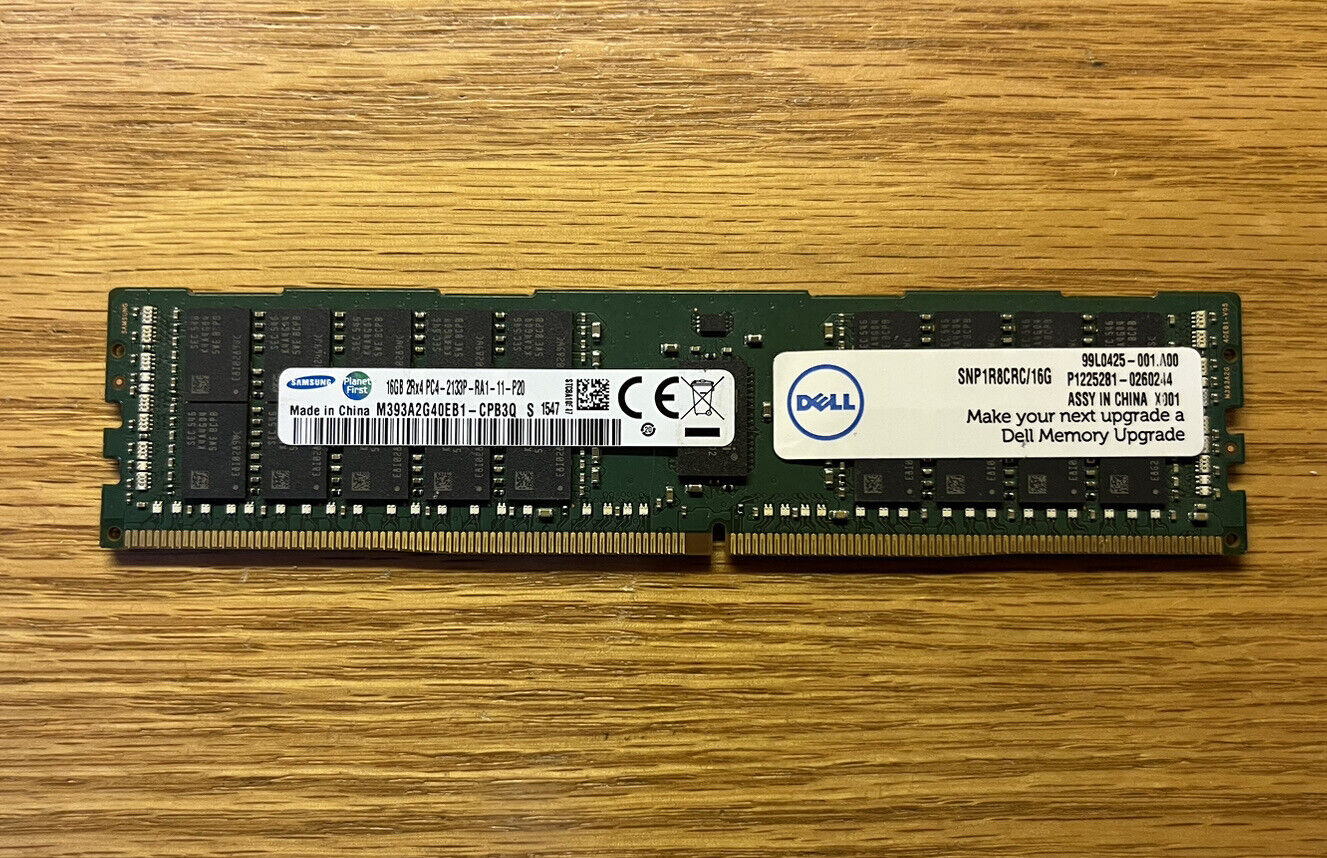 16GB Samsung PC4-2133P-R ECC REG Registered RAM RDIMM Memory  Dell Certified