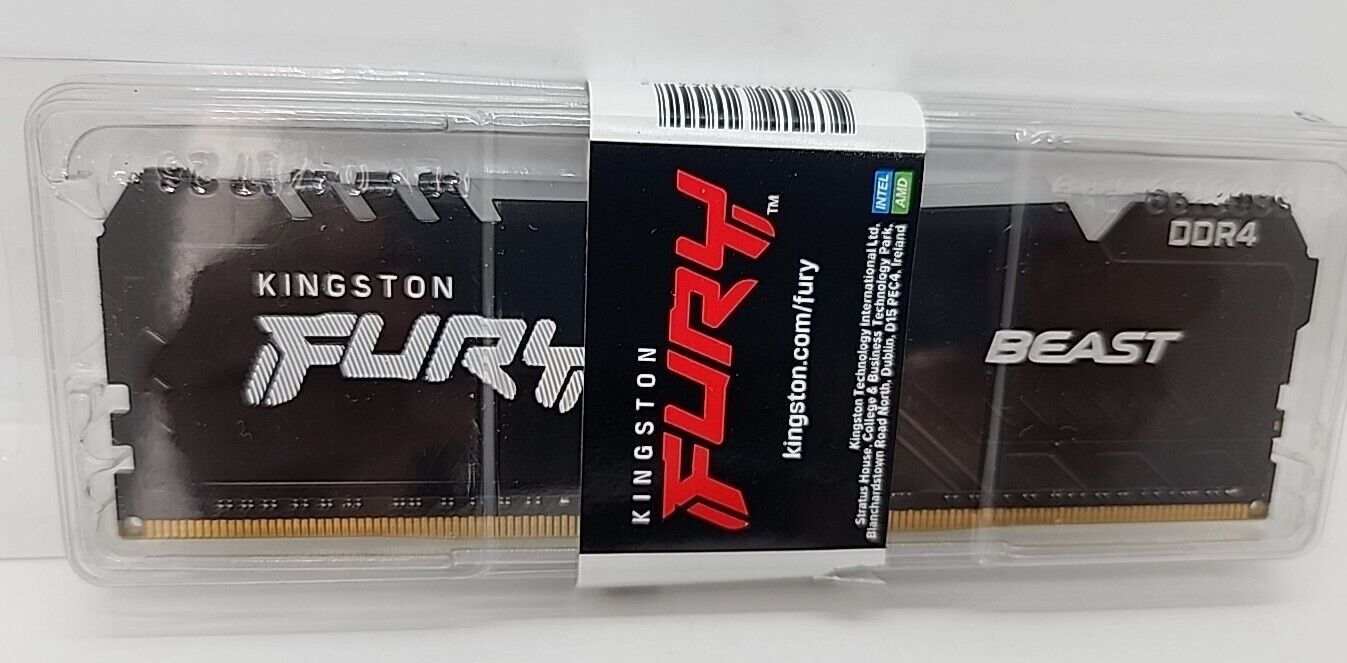 NEW Kingston Fury Beast 16GB DDR4 RGB Desktop Ram
