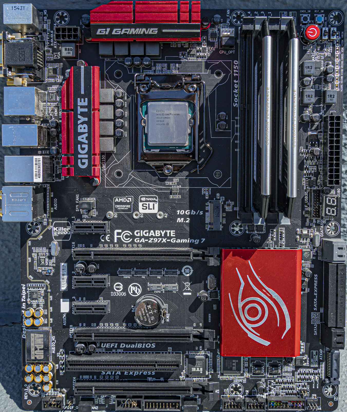 Gigabyte GA-Z97X-Gaming 7 Mainboard w/ Intel Core i7-4790K 4GHz 16GB Corsair Ram