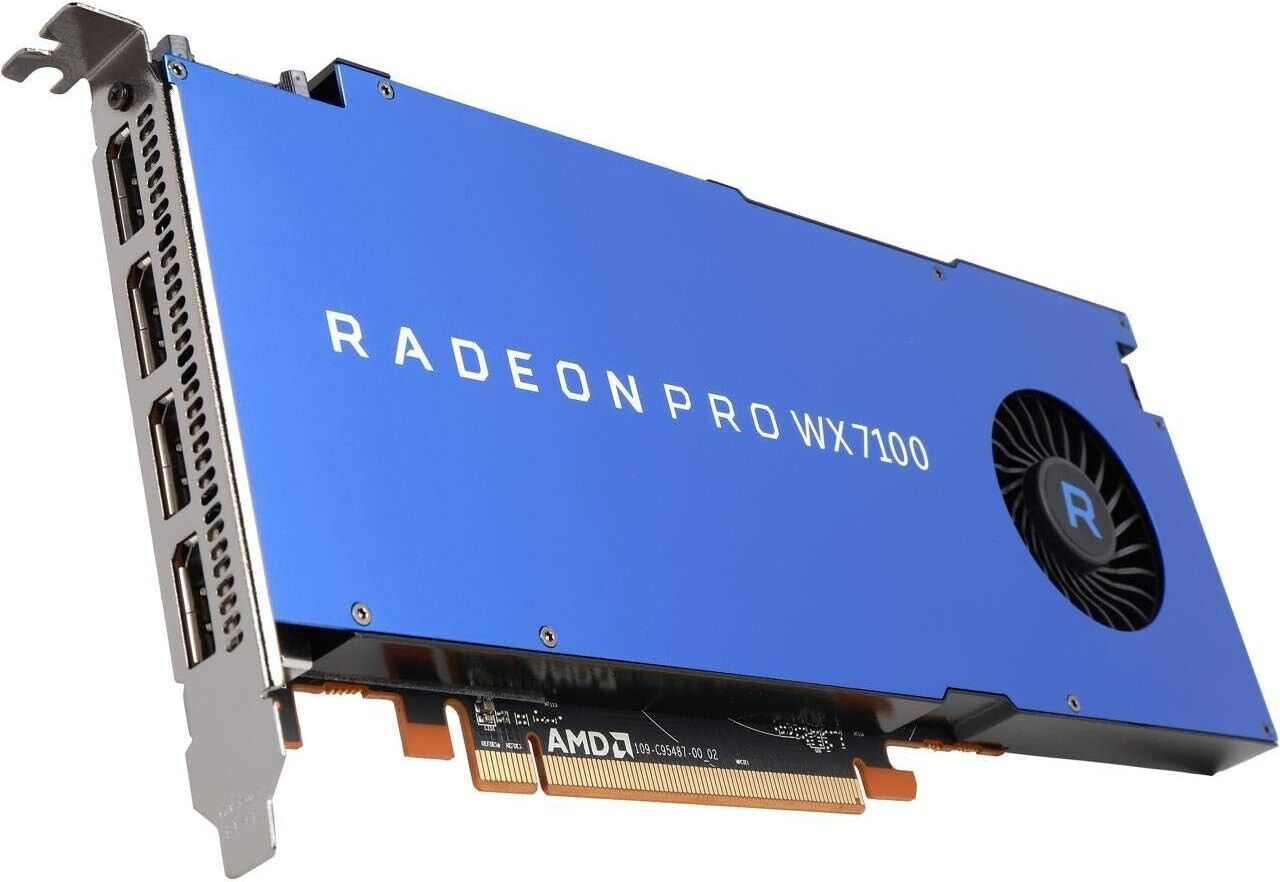 AMD Radeon Pro WX7100 8GB GDDR5 PCI-E 16x 4x Display Port Graphics Video Card