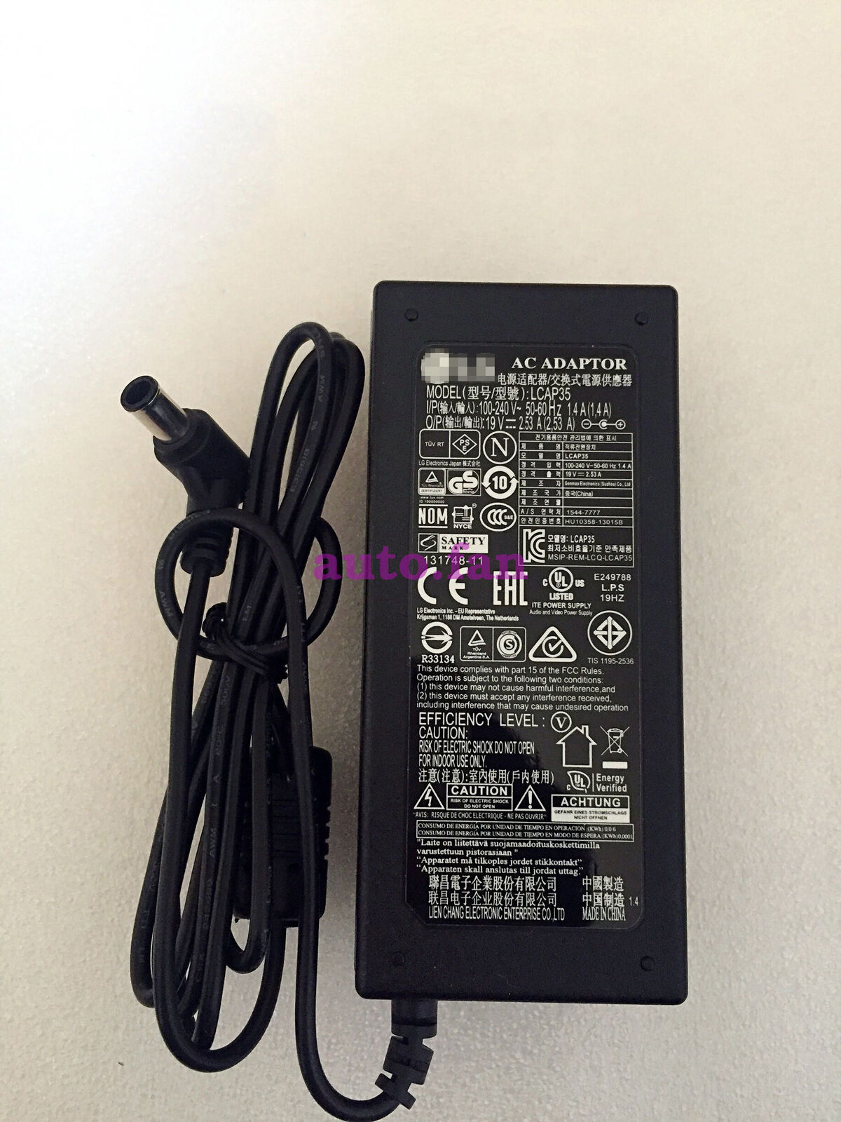 For 32mb25vq-B/C-L Power Adapter 19V 2.53A LCAP35 45