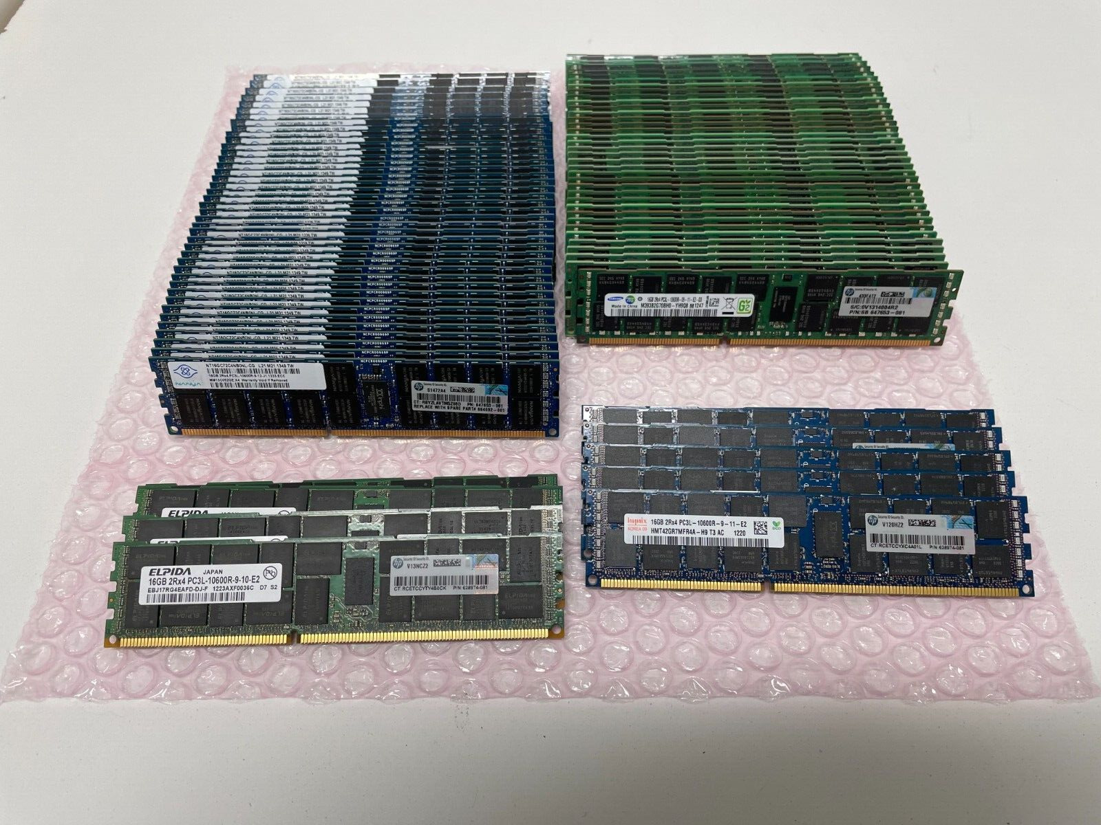 Lot(91) Nanya-Samsung-Hynix-Elpida 16GB DDRL3 PC3L-10600R Server Memory