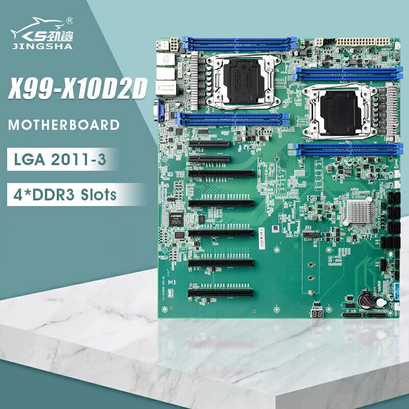 X99 Motherboard Dual CPU LGA 2011-3 E5 V3 V4 NVME M.2 For DIMM 256GB RAM USB 3.0