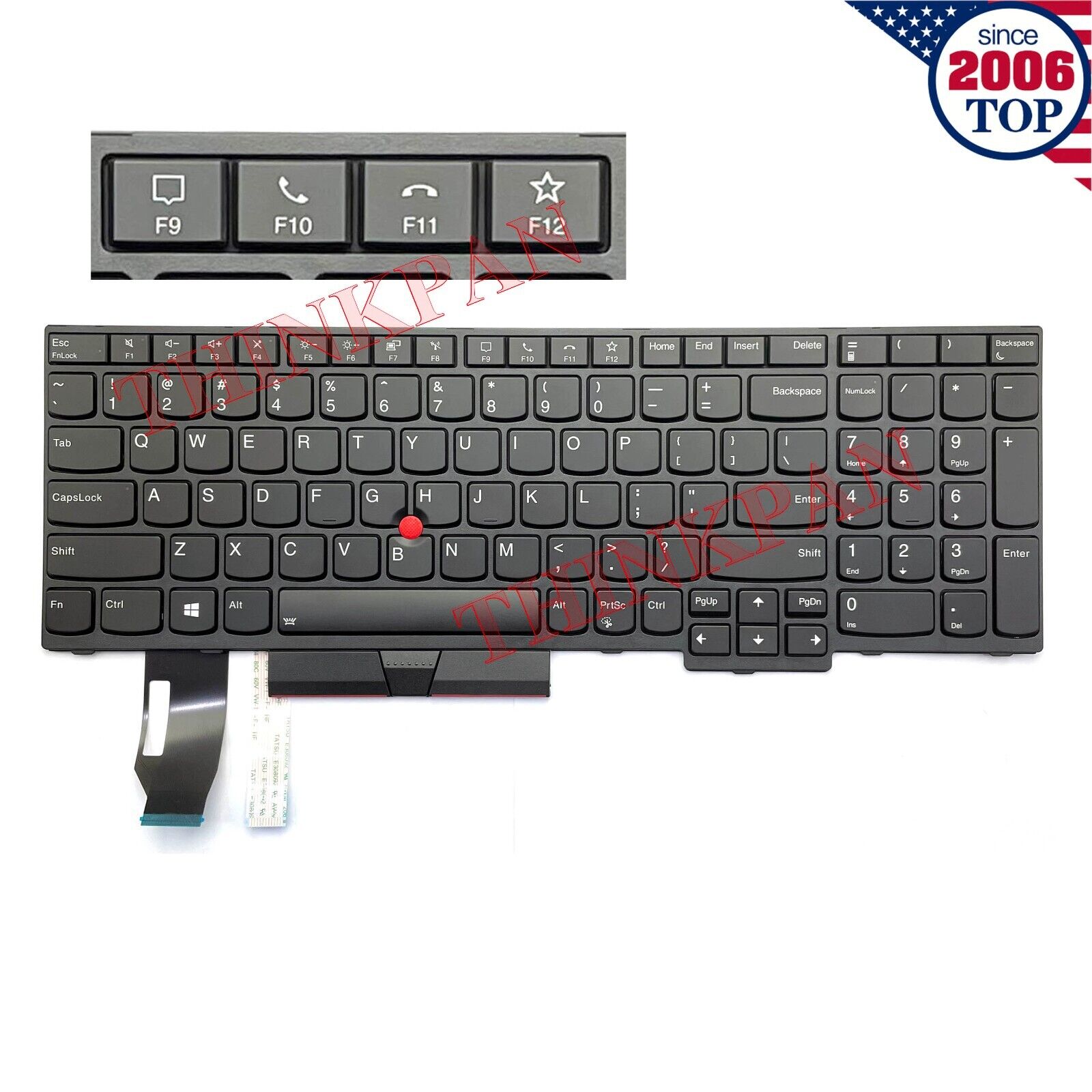 New US Layout Keyboard with Backlit for Lenovo ThinkPad T15 Gen 2 P15s Gen 2