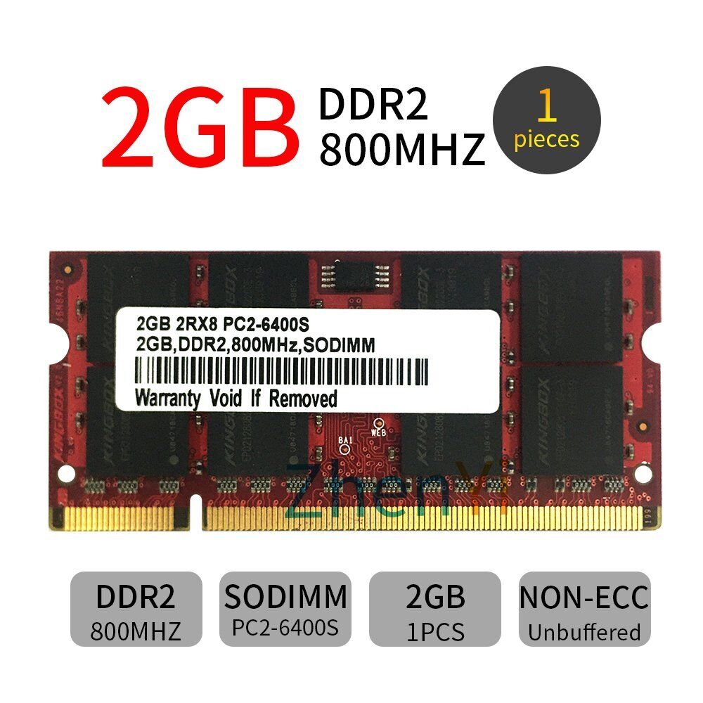 4GB 2GB 1GB DDR2 800MHz PC2-6400S 200Pin Non-ECC Red SODIMM RAM Notebook Memory