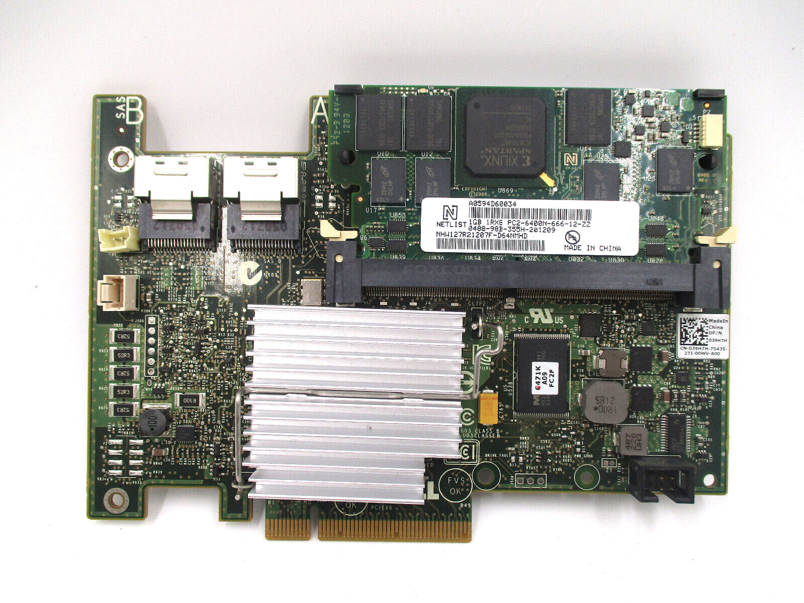 Dell H700 PERC 1GB 8-Port 6Gb/s PCIe x8 SAS Raid Controller Card Dell P/N:039H7H