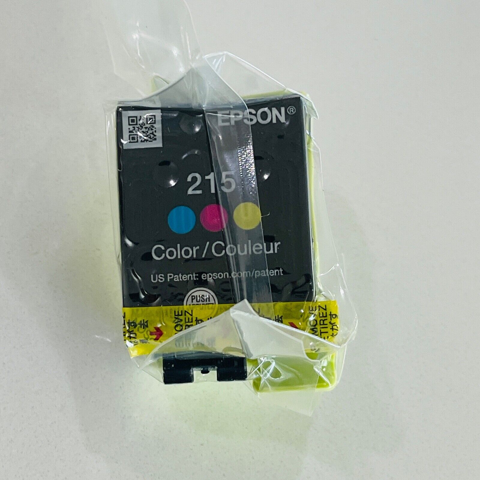 Epson 215 Standard-Capacity Tri-Color Ink Cartridge In Original Vacuum Seal Bag