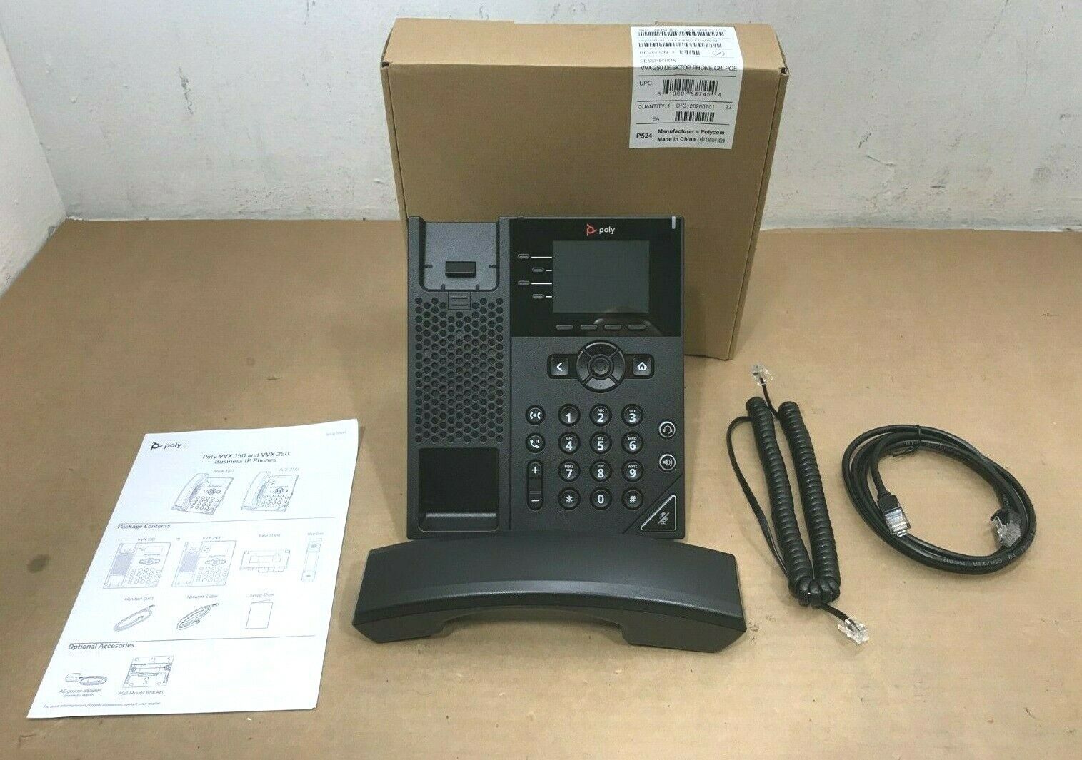Polycom VVX 250 VoIP Phone 2200-48822-025 ✅❤️️✅❤️️ NEW