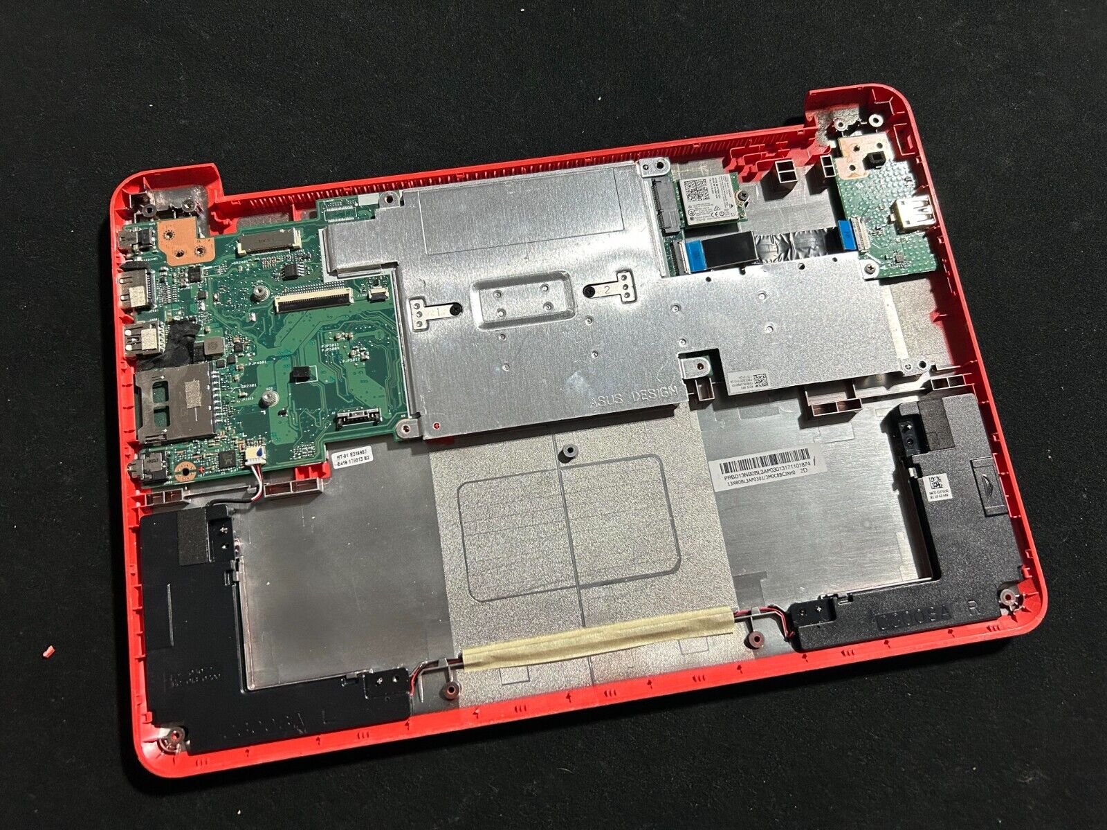 Asus Chromebook C300S Motherboard Mainboard W/ RED Back Cover Speaker