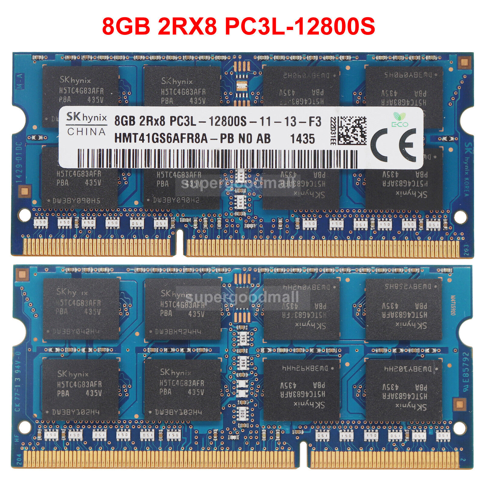 For SK Hynix 16GB 2X8GB 2RX8 PC3L-12800S DDR3L-1600MHz SODIMM Laptop Memory 