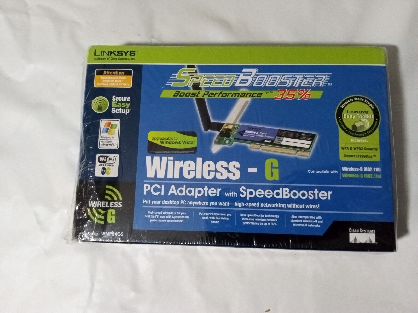 Linksys WMP54GS 2.4GHz Wireless-G PCI Adapter with SpeedBooster
