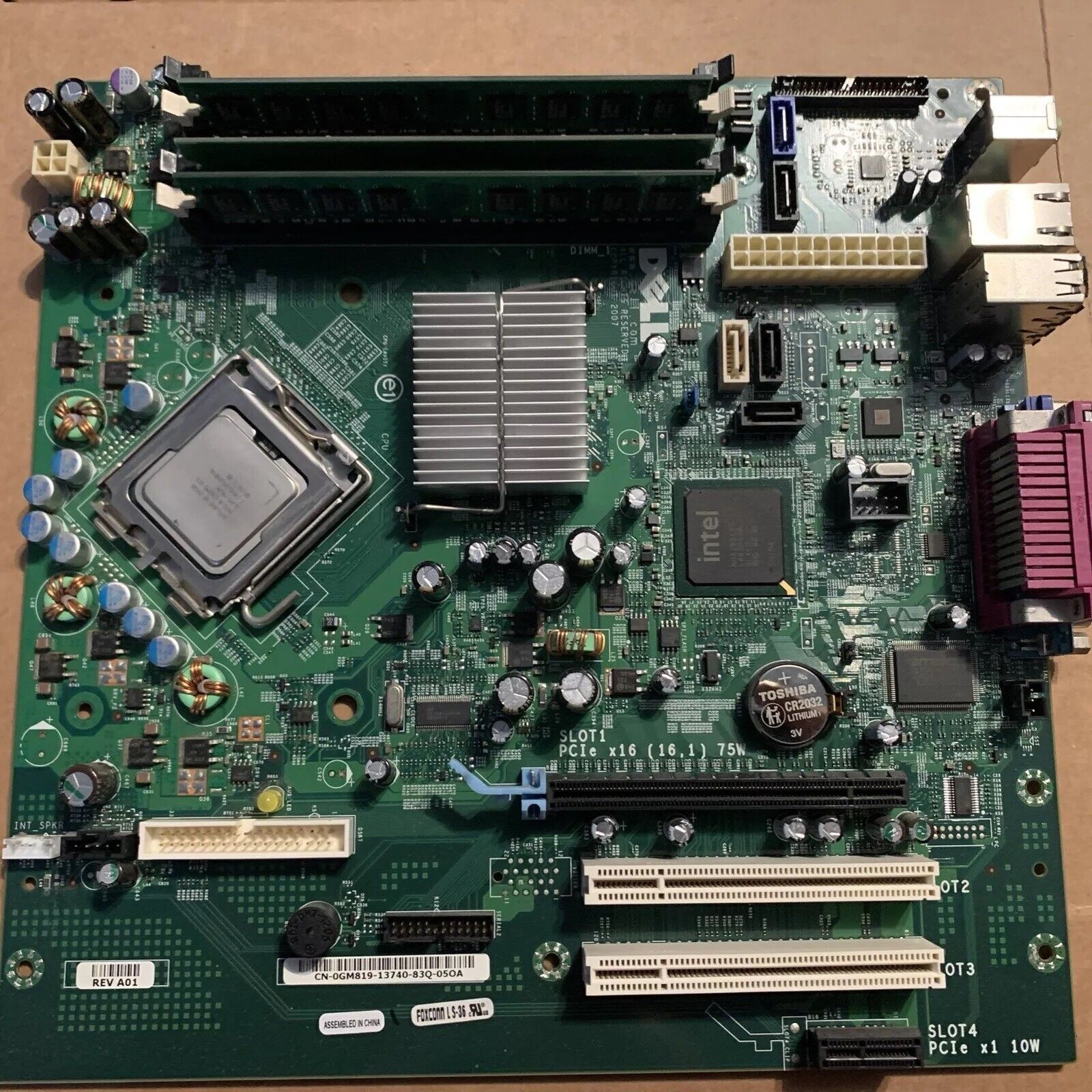 Dell Optiplex 755 Motherboard Foxconn LS-36 OGM819 +CPU Intel E4500 and Ram