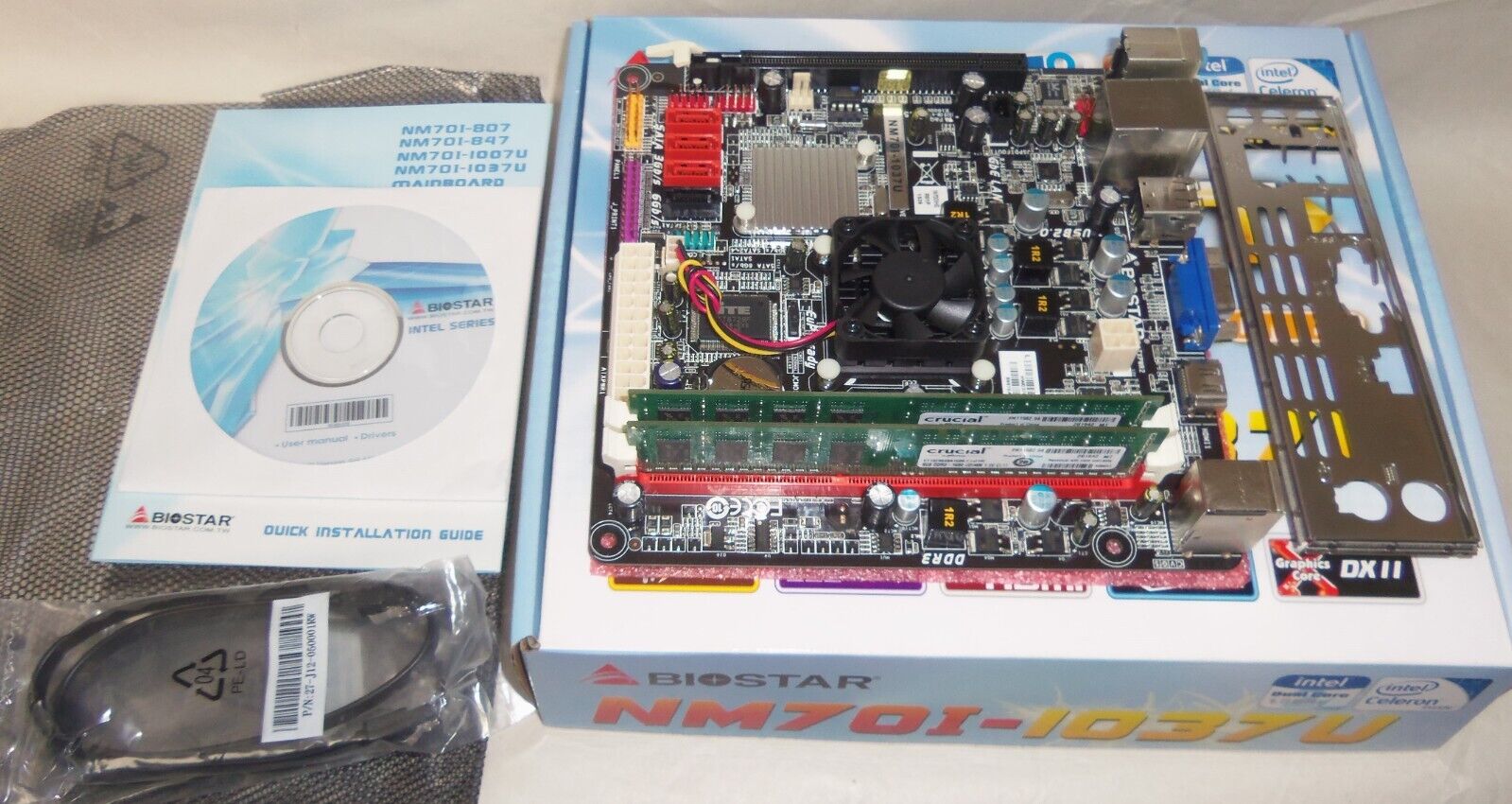 Biostar NM70I-1037U Motherboard | Intel Celeron 1037U 1.8GHz | 16GB DDR3 RAM