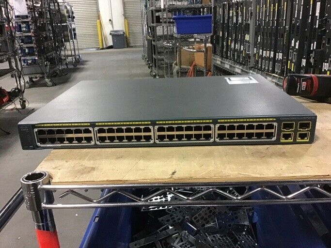 Cisco  Catalyst 2960 (WS-C2960-48PST-S) 48-Ports Rack-Mountable Switch