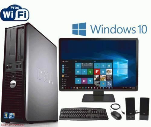 Fast Dell Optiplex Desktop PC Computer Dual Core 3.0Ghz 4GB 1TB Win 10 Pro WIFI