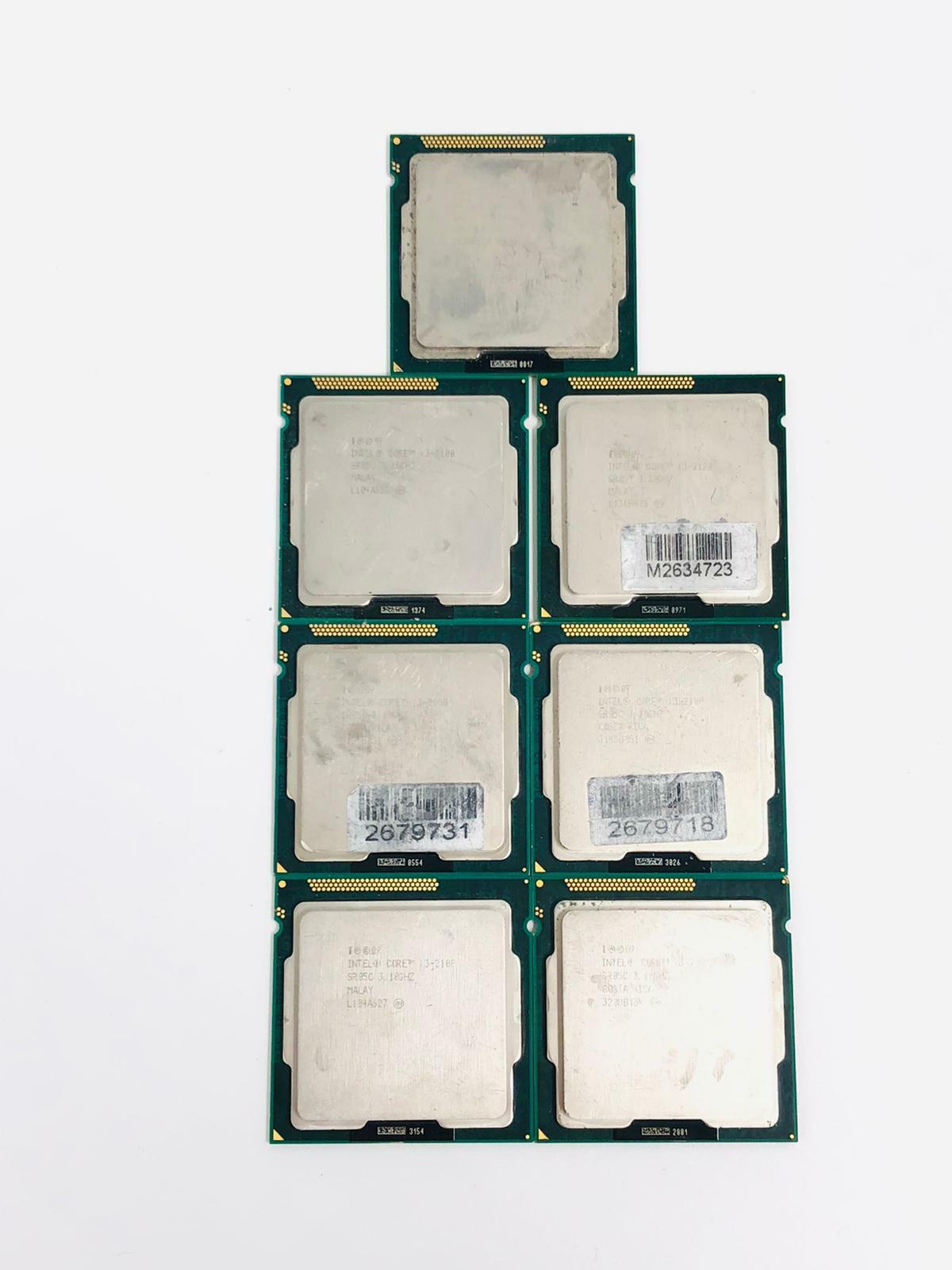 LOT OF 7 - Intel Core i3-2100 (SR05C) 3.1GHz LGA1155 Desktop CPU Processor