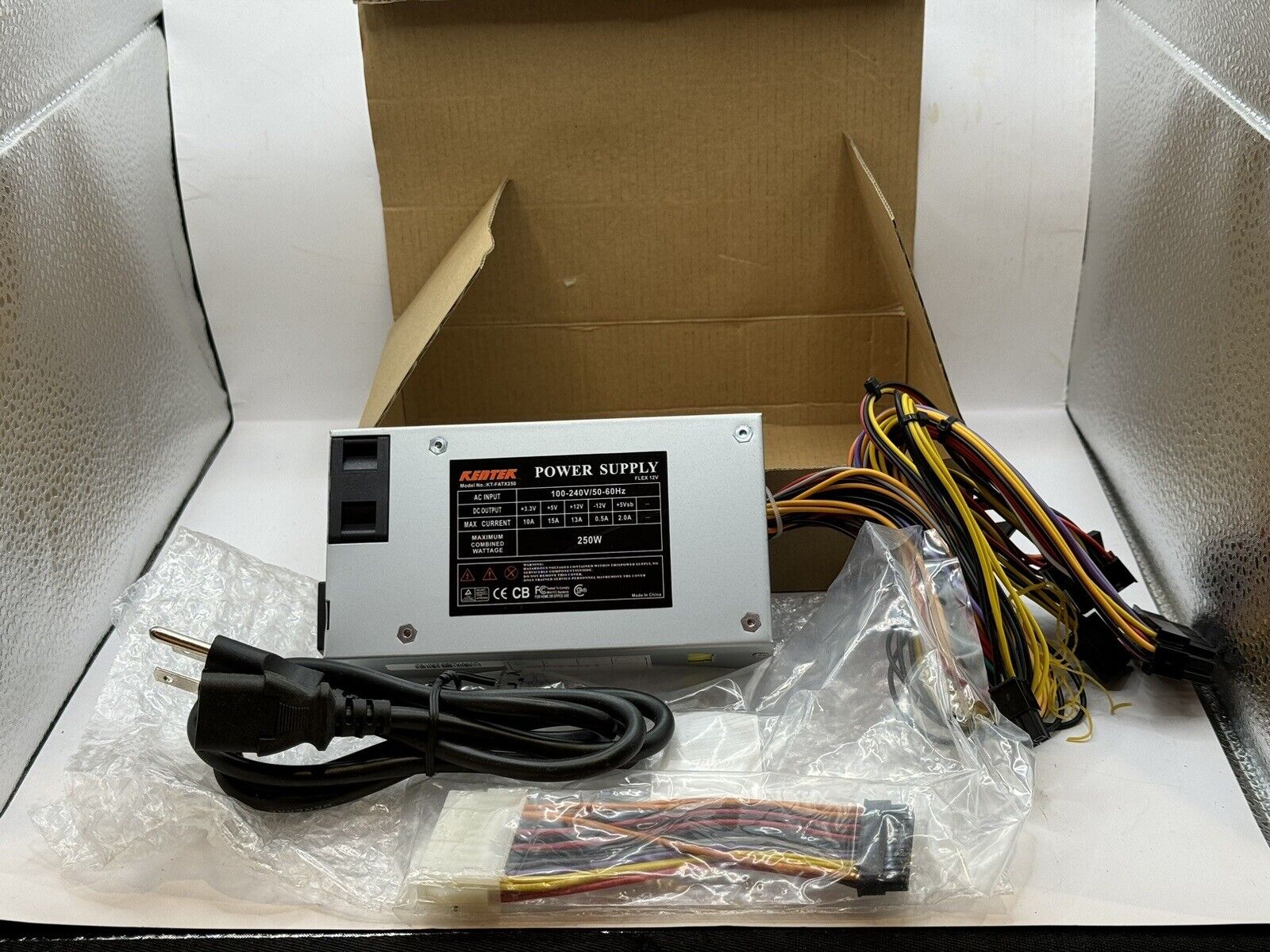 Kentek KT-FATX250 250W 12V PC Power Supply - NEW IN BOX
