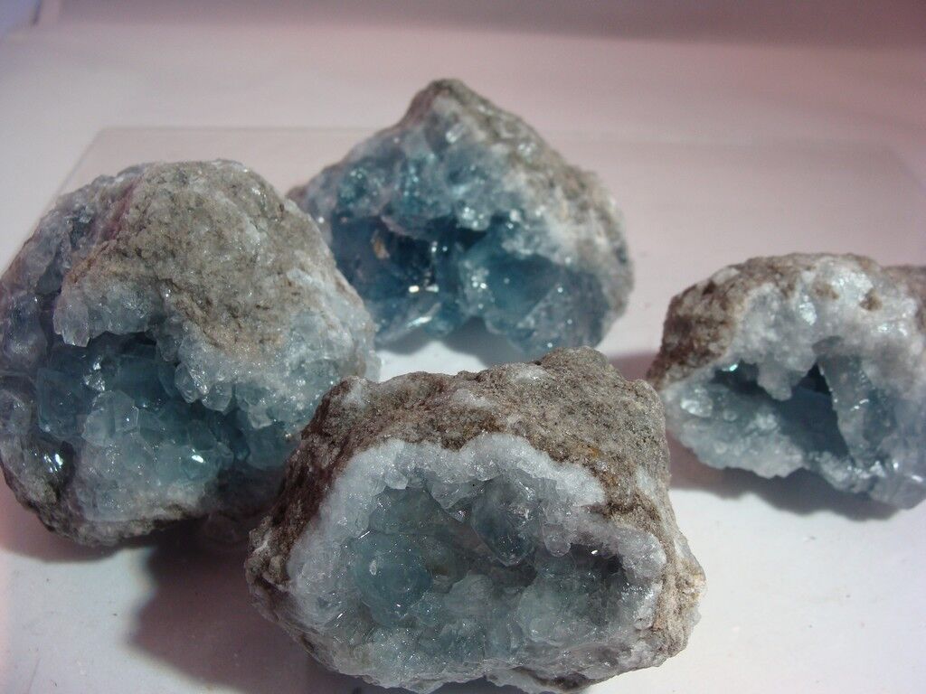 UNSEARCHED NATURAL CELESTITE CRYSTALS - 1000 Carats - Clusters -  Gemstones