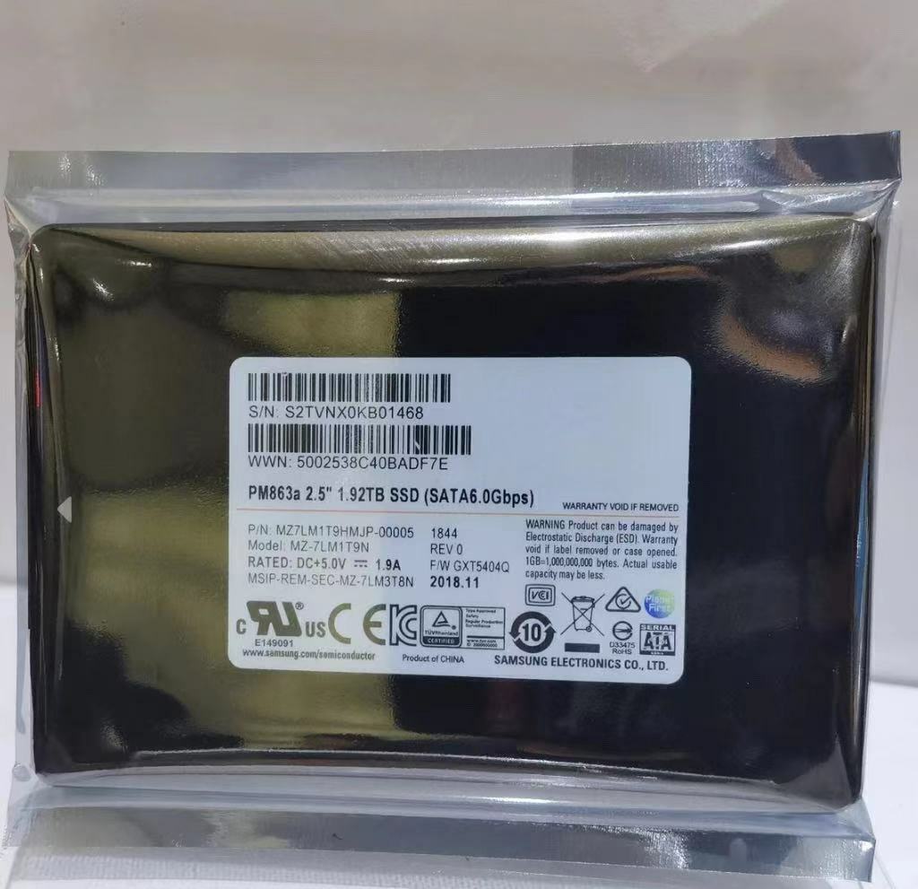 1.92TB Samsung PM863a SSD MZ-7LM1T9N SATA MZ7LM1T9HMJP-00005 Solid State Drive