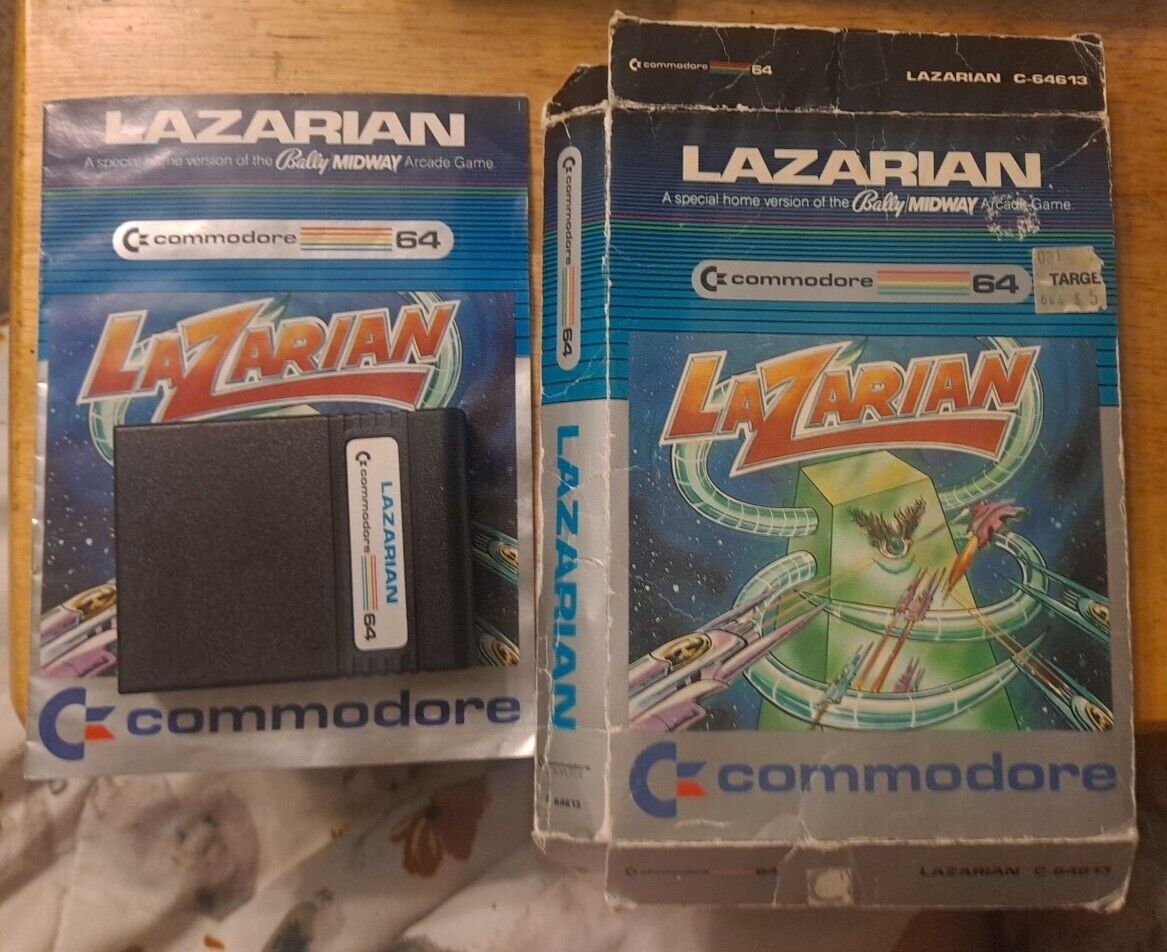 Commodore 64 LaZarian Double Dragon Game with Original Box, Manual 