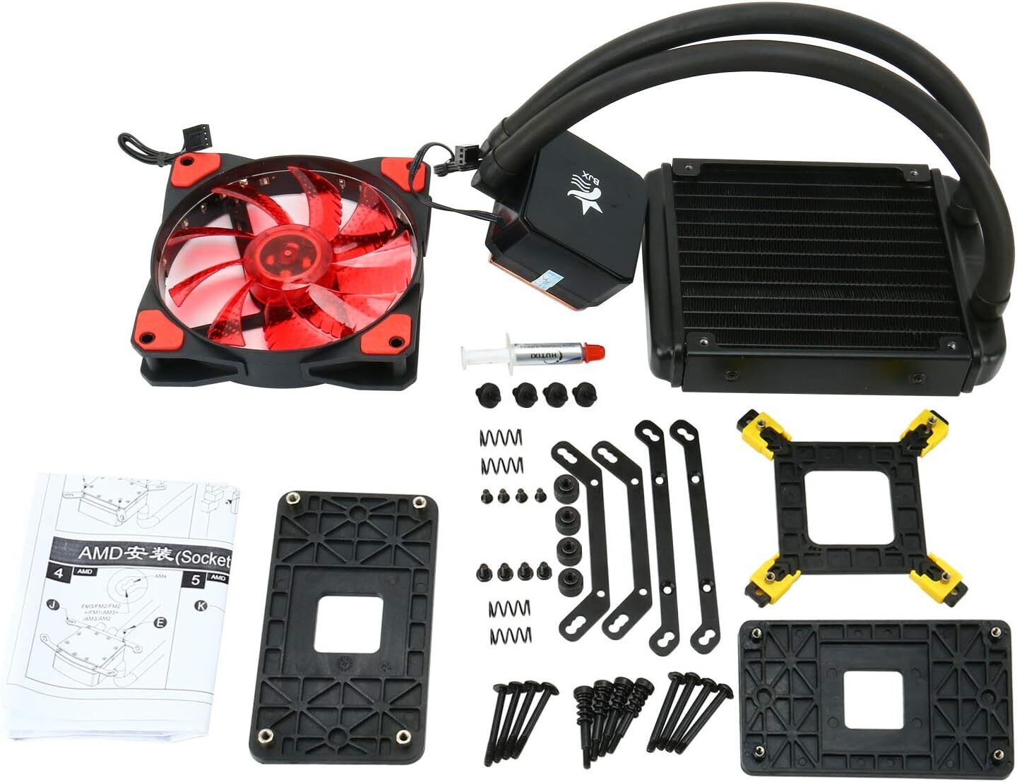 Liquid CPU Cooler Water Cooling System Radiator 120mm with Fan for Inter