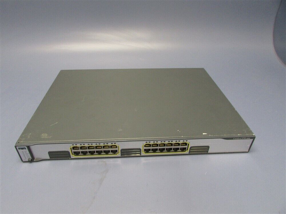 Used Cisco Catalyst 3750 Series Gigabit Switch WS-C3750G-24T-S V05 
