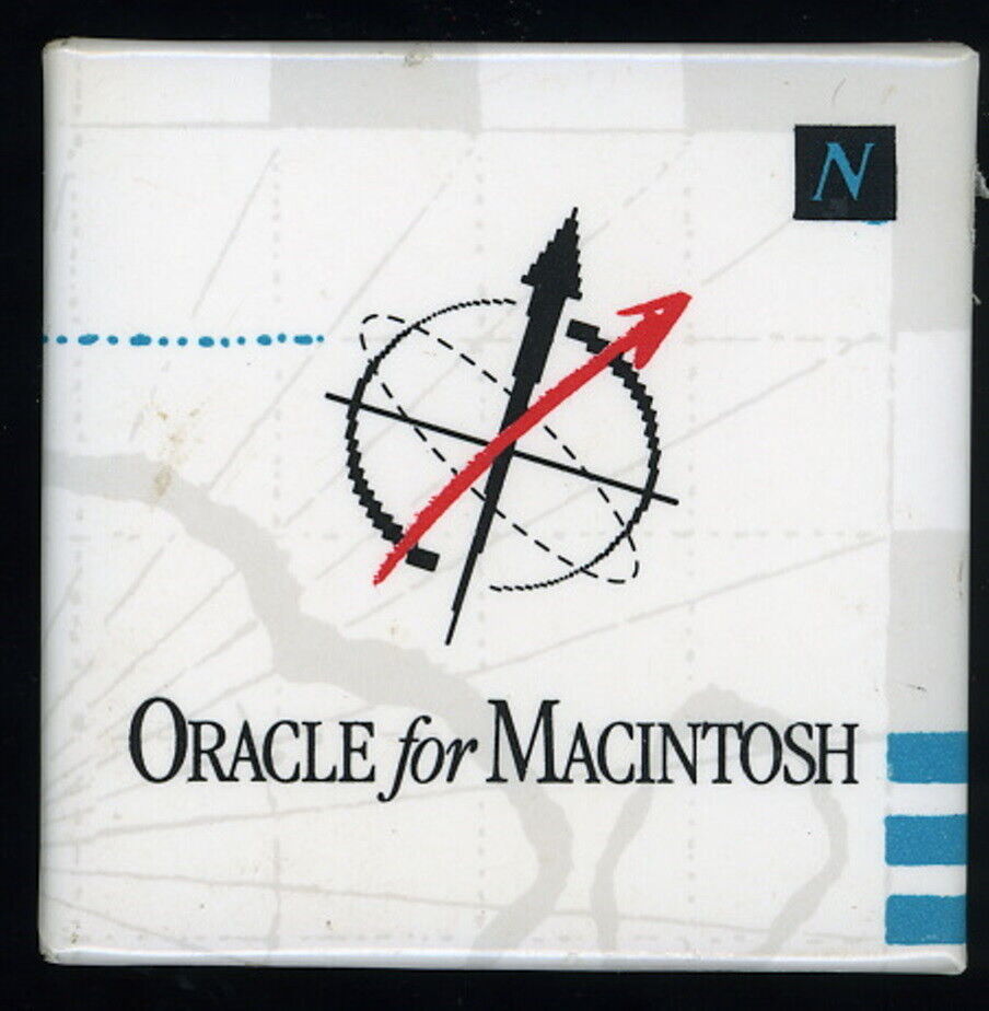 Vintage Scarce 1987 ORACLE for MACINTOSH 2-1/8\