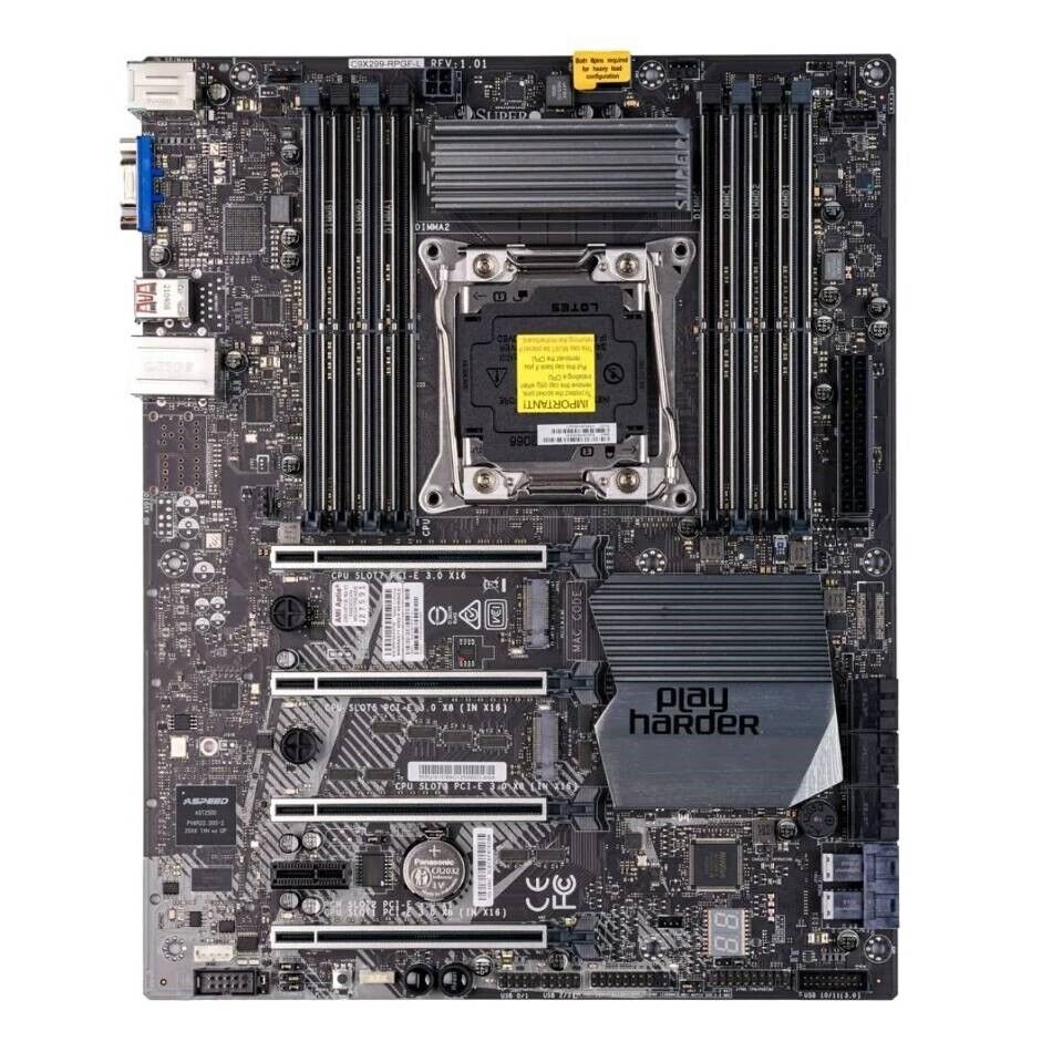 Supermicro C9X299-RPGF-L X299 LGA 2066 DDR4 Single Socket ATX Server Motherboard