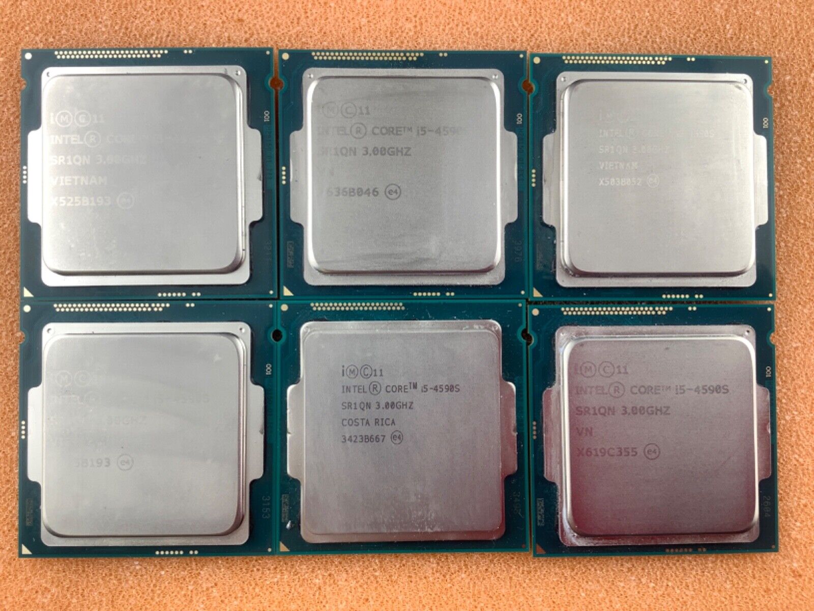 Lot of 6 Intel Core i5-4590S 3 GHz 5 GT/s LGA 1150 Desktop CPU Processor SR1QN