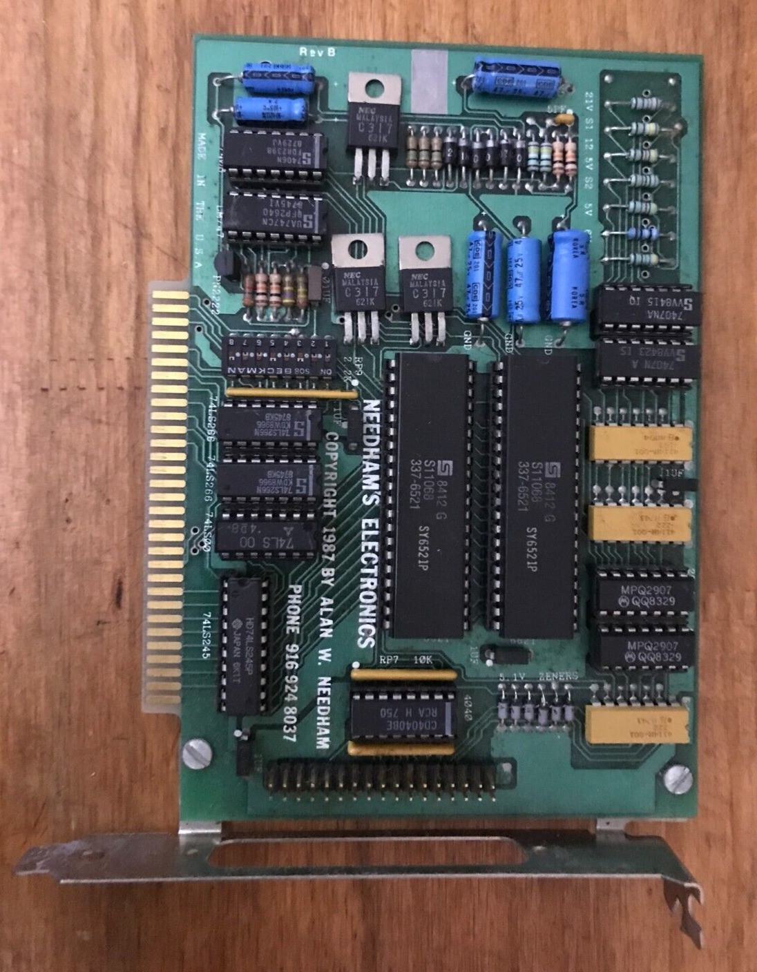 Vintage Needham's Electronics Programmer Board LM/47 PN2222 RevB Copyright 1987