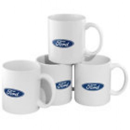 Ford Blue Oval Coffee Cup Mug Set of 4 (New)