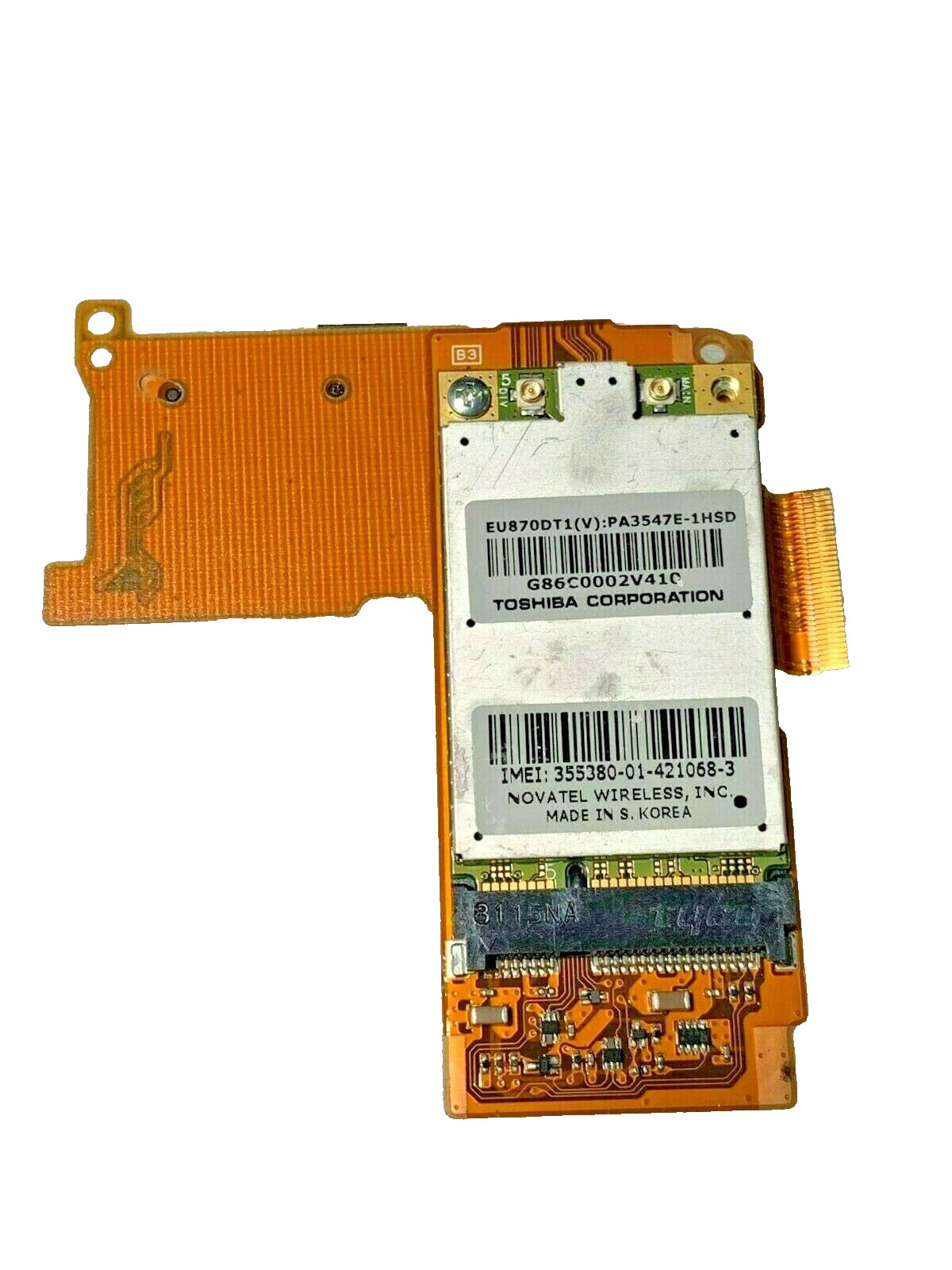✔️ TESTED ✔️ Toshiba Portege R500 WWAN module SIM slot G86C0002V410 FMU3G3